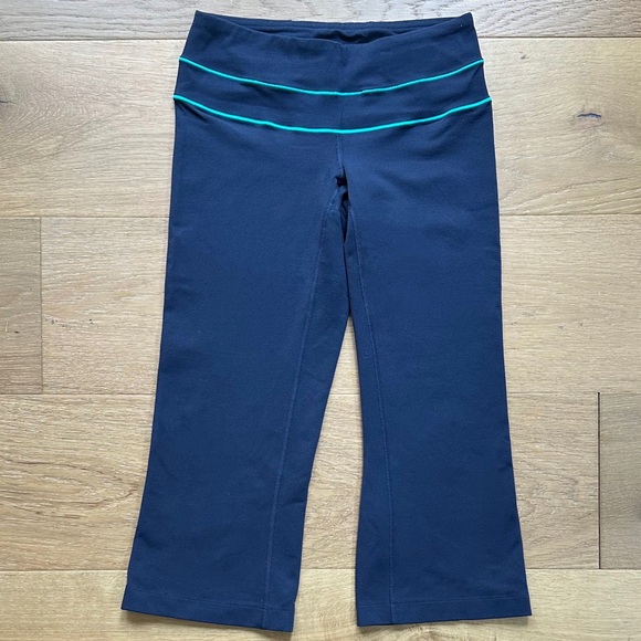 🧘‍♀️ Lucy Activewear XXS Hatha Power Capri in Navy/Teal - Picture 1 of 8